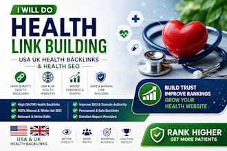 do health link building, USA UK health backlinks and health SEO