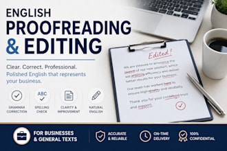 proofread and edit your english text for grammar and clarity