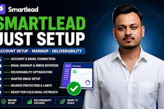 set up smartlead ai account with warmup and deliverability