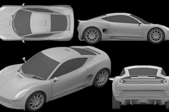 do car modeling, 3d car, police car, rc car, blender car for 3d printing