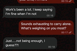 talk real and offer steady support