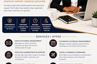 be your personal secretary and executive virtual assistant