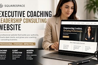 build squarespace executive coaching website leadership consulting website