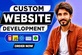 do website development as full stack web developer, front end, backend de
