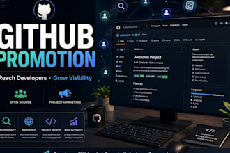 grow your organic github project github promotion gain star fork repo traffic