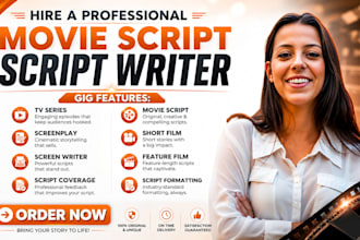 design cinematic film pitch deck, movie investor deck, TV pitch bible lookbook