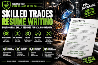 write a professional resume for skilled trades and manufacturing jobs