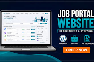 build a wordpress job portal website for recruitment and staffing agency