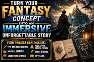 turn your fantasy concept into an immersive, unforgettable story