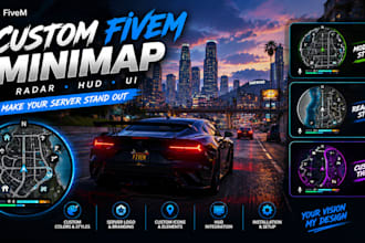 create a custom fivem minimap, radar and hud for your rp server