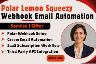 setup polar creem lemon squeezy webhook email automation for saas