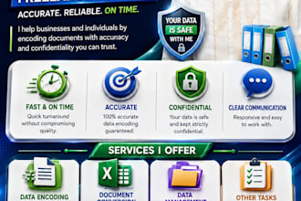 provide accurate data entry and encoding services
