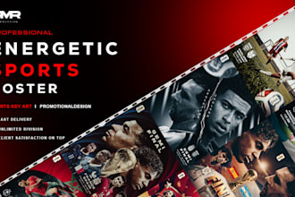 design custom sports posters, advertising banners, and matchday flyers
