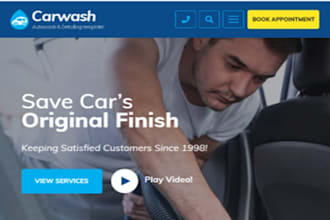 design wix auto detailing website car detailing service company website