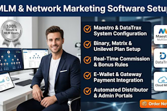 setup multi level marketing software via maestro multisoft datatrax cloud MLM