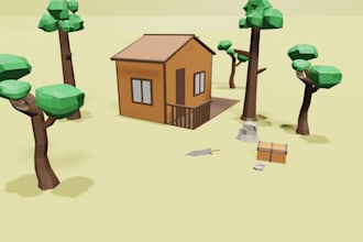 create stylized low poly 3d models for games
