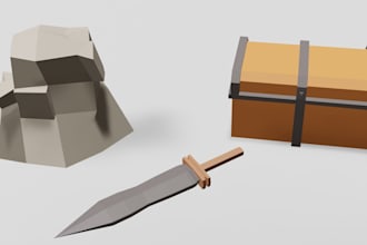 create stylized low poly 3d models for games