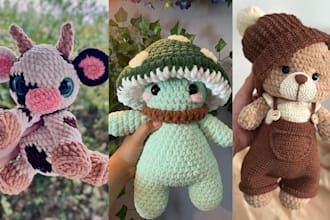 design custom handmade kawaii plush toy stuffed animal plushie for production
