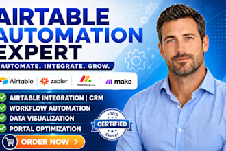 build airtable automation, setup airtable database, airtable crm and workflow