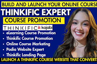 do thinkific online course promotion elearning course marketing, podia expert