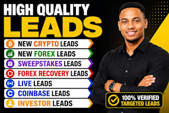 give hot forex leads, crypto leads, mlm leads, crypto emails, depositor leads