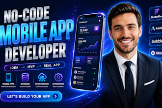 build a no code mobile app using flutterflow adalo bubble or glide