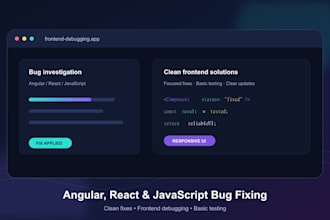 fix bugs and errors in angular, react and javascript websites