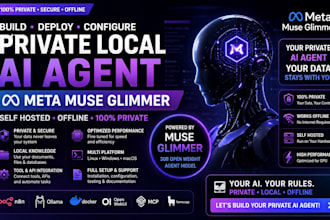 build deploy private local self hosted offline ai agent using meta muse glimmer