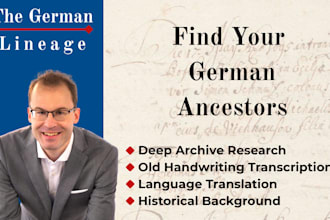 do professional german genealogy research, translation, and family tree search