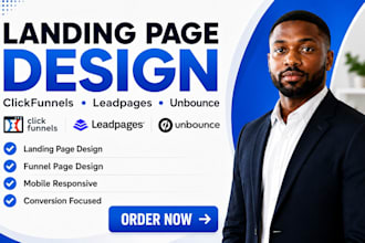 design clickfunnels leadpages unbounce landing page