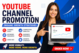 promote your youtube channel with organic audience growth