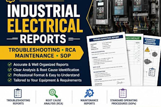 create industrial electrical reports