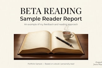 beta read your manuscript and provide honest reader feedback