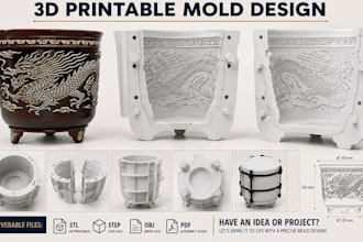 do 3d mold for die casting sand casing slip casting ceramic and 3d printable stl