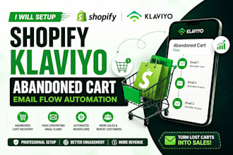 setup shopify klaviyo abandoned cart email flow automation