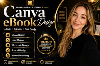 design editable canva ebook canva workbook, PDF lead magnet, KDP, fillable pdf