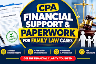provide CPA financial support and paperwork for family law cases