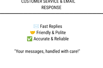 handle your customer service and response to your emails
