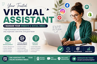be your virtual assistant for social media, shopify and graphic design
