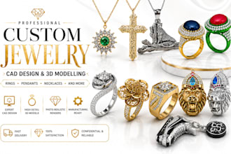 custom jewelry cad design ring design matrix gold 3d modelling for manufacturing