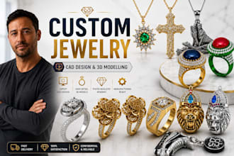 custom jewelry cad design ring design matrix gold 3d modelling for manufacturing