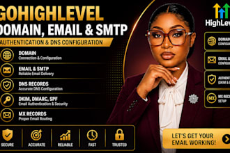 do setup gohighlevel domain email SMTP dns record configuration  dkim dmarc mx