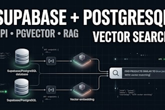 build supabase postgresql API with pgvector rag and vector search