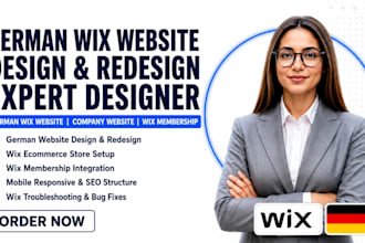 design redesign german wix website deutsch website german wix ecommerce website