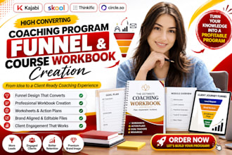 coaching program funnel and course workbook creation