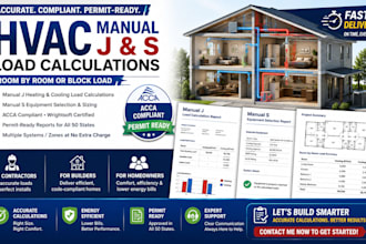 do hvac design manual j and s room by room or block load calculation
