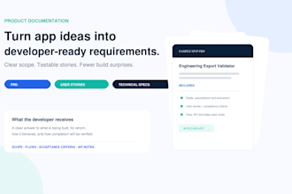 create prds, user stories, technical specs, and software docs