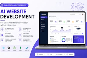 develop ai website as full stack ai software developer with ai integration