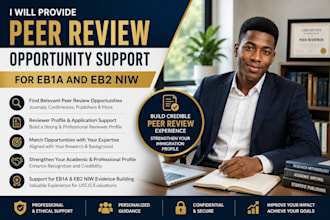 provide peer review opportunity support for eb1a and eb2 niw