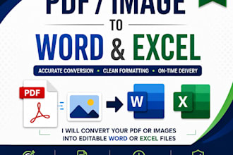convert PDF or images to world or excel accurately